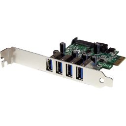 StarTech.com 4-Port PCI Express SuperSpeed USB 3.0 Controller Card with UASP - USB 3.0 Expansion Card with SATA Power (PEXUSB3S4V) image 3