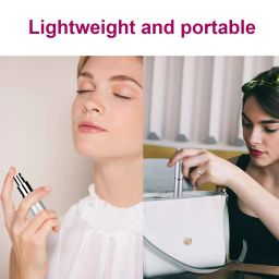 Portable Mini Refillable Perfume Bottles, 3 Pcs Travel Size Perfume Atomizer Empty Spray Bottle Scent Pump Case for Outdoor and Traveling with Funnel and Perfume Diffuser (10ml (Black+Silver+Blue)) image 5