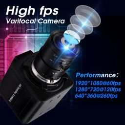 IEights 260fps Variable Focus Camera 2.8-12mm 4X Optical Zoom Webcam, 1080P Varifocal Web Cam Manual Zoom Lens Webcamera,Raspberry Pi Windows Mac Vari-Focus USB Web Camera,Close-up Monitoring Cameras image 3