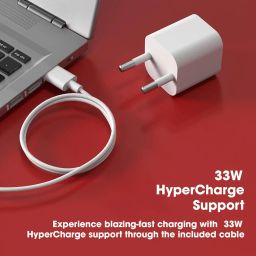 Mi USB to Type C 33W Hypercharge Cable, 3A Fast Charging Cable with Up to 480 Mbps High-Speed Data Transfer & Sync Cord Compatible With All Xiaomi Smartphones and Devices, White (1 Meter) image 2