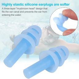 LOVHIDE Reusable 10 Pair Ear Plugs for Sleeping, Noise Cancelling Sound Blocking Earplugs Noise Reduction for Swimming Airplanes Musicians Concerts Silicone image 2