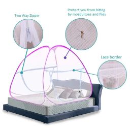 Sterling Mosquito Net for Bed King Size, Double Bed Mosquito net, Machardani for Double Bed, Mosquito net Queen Size Bed, Foldable Mosquito Net Blue. image 3