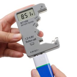 ATORSE™ Portable Battery Tester Battery Tester Checker Universal For 9V 1.5V Aa Black image 1