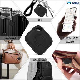 FunBlast Smart Tag for iOS, Apple Find My Network Tracker, Anti-Lost Tag for Keys, Wallets, Bags, Works with iOS Devices Only (No SIM Needed) (Black) image 4