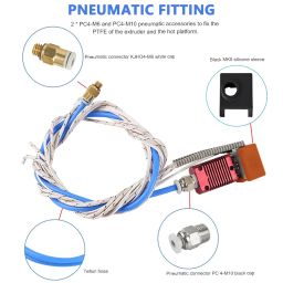 HASTHIP® Upgrade 3D Printer Kit with Capricorn Premium XS Bowden Tubing 1M, PTFE Teflon Tube Cutter, Pneumatic Fittings and MK8 Socks and Extra Nozzles for Ender 3/3 Pro/ 5/ Vyper/Voxelab Aquila image 3