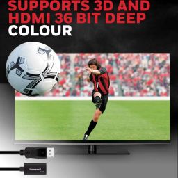 Honeywell Display Port to HDMI Adapter, 4K 3D Resolution with Surround Sound Audio Support, Male-Female Adapter, Compatible with LED Displays, Laptop, Gaming Console, Projector- Black image 4