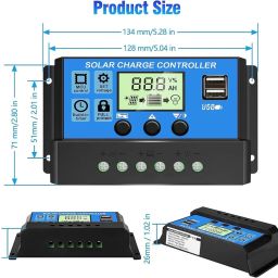 IDUINO 30A Solar Charge Controller, 12V/ 24V Solar Panel Regulator with Adjustable LCD Display Dual USB Port Timer Setting PWM Auto Parameter image 4
