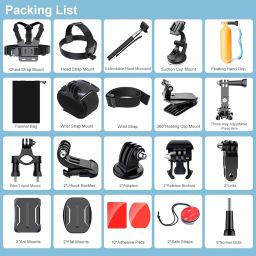 ADOFYS 40 in 1 Action Camera Accessory Kit Bundle Compatible for GoPro Hero 12/11/10/9/8/7/6/5/4/3/ SJCAM/Akaso/Apeman/Xiaomi Yi Action Camera image 1