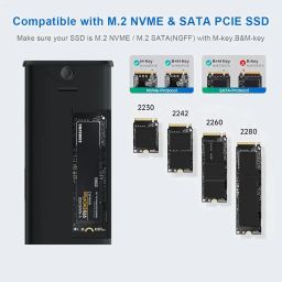 6 in 1 CFexpress Type B Type A SD SDXC SDHC MicroSD UHS II Card Reader USB 3.2 Gen 2 with Transfer up to 10GB/s with M.2 NVME SATA SSD Enclosure Compact Slim Metal Body with Type C Cable image 2