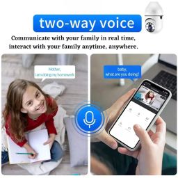 Panoramic WiFi Smart Bulb 360° HD View, Night Vision, Motion Detection, 2-Way Audio, App Control, Pan/Tilt, Surveillance with Mobile Viewing Security Camera (Light Camera) image 4