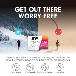 SP Silicon Power Silicon Power 256GB microSDXC UHS-I Micro SD Card with Adapter, Up to 100MB/s Read, Class 10 U1 V10 A1 Full HD Video microSD Memory Card, Elite Series image 5
