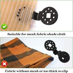 ZAEGO 30 pcs Clip for Net Cover Fixing PIN Shade Net in Place, Plastic Universal Clip for Fixing Sunshade Fabric Accessories Cloth Fix Clamp, Windproof Awning Clamp Grip Tarp Clips. image 4