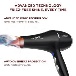 IKONIC PROFESSIONAL 2500+ ADVANCED HAIR DRYER with dual watts compatibility 2400W-2800W ideal for global setting and Ionic technology for frizz control image 2