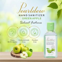 Pearldew Hand Sanitizer (Green Apple) |(60 ml - Pack Of 3) image 5