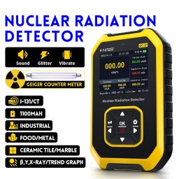 Geiger Counter Nuclear Radiation Detector - Radiation Dosimeter with LCD Display, Portable Handheld Beta Gamma X-ray Rechargeable Radiation Monitor Meter, 5 Dosage Units Switched,0.0?Sv-500mSv image 1