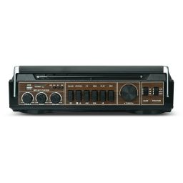 AudioBox RXC-25BT Retrobox 2 Way Speaker System Boombox w/Bluetooth Connectivity, AM/FM/SW, USB and SD Card Connection, & Cassette Player, Black image 1