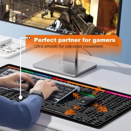 Keyboard Shortcut Mouse Pad, Office/Excel/Word/PPT Shortcuts Cheat Sheet Mat, Quick Key Super Large Anti-Slip Keyboard Pad wit Clear Shortcut Key Patterns(31.5 * 11.8in) image 5