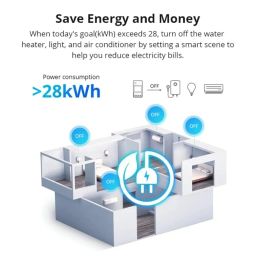 amiciSmart Wi-Fi Smart Switch, 20A Remote Control for Home Appliance, LCD Display for Real-Time Power Monitoring Compatible with Alexa, Google Home, etc. image 5