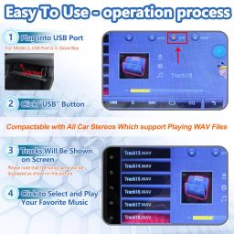 CD Player for Car with USB&Type-C Port/Decoder/AUX Port, CD Player Portable Compatible with Car/Laptop/Desktop/TV/Computer, Plug & Play - External CD/DVD Player for Car & Home image 2