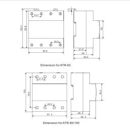 XPR3SS 100Amp ATR-100 3 Phase to 1 Phase Automatic Phase Transfer Changeover Switch Voltage Protection Adjustable Over Under Voltage Current Protection Surge Protector Auto Phase Selector image 3