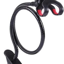 Tabletop Stand for Mobile Tablet and E-Reader, Clip Mount, Multi-Angle, Foldable, Lazy Bracket-Black image 2