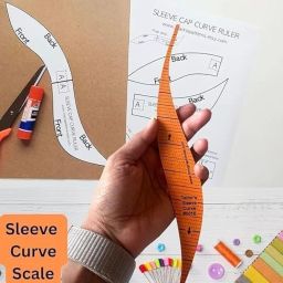 JEFFY Tailor Pattern Maker Ruler Set, French Curve and Hip Curve, Yellow and Orange, Professional Sewing Tools image 5