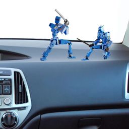 INOCEAN Dummy 13, T13 Action Figure, Action Figures, 3D Printed Action Figures, Desktop Decoration, 3D Printed, Dummy 13 Action Figure Robot (Blue) image 3