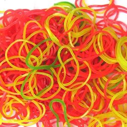 GLUN® Elastic Bands 2 Inches Fluorescent Color Rubber Band for School, Home and Office use High-Quality, Durable and Bright Pack 50 Grams image 2