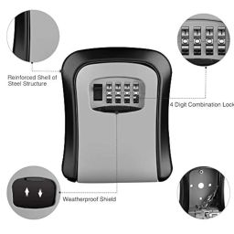 Brajin Multipropose Key Safe Box/Combination Key Safe Lock Box Outdoor Storage Box with Numeric Code Combination Password Security Lock for Home (Best Product) image 2