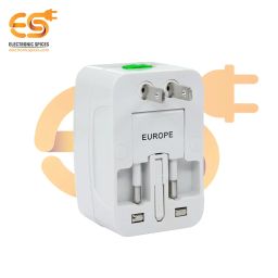 Electronic Spices Universal Travel Adapter Surge Protector International Adapter All-in-One Adapter Plug White image 3