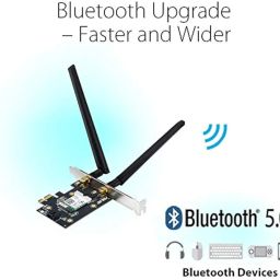 ASUS PCE-AX3000 Dual Band PCI-E WiFi 6 (802.11ax). Supporting 160MHz, Bluetooth 5.0, WPA3 Network Security, OFDMA and MU-MIMO image 1