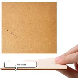 MDF Rectangle Board Sheets (15 inch x 5 inch x 2 mm Thick), Pack of 5 Rectangular MDF Boards for Art and Craft Wood MDF Sheets for Craft Work, DIY MDF Cutouts image 2