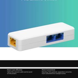 Hanutech Smart Poe Extender Upto 100M Supported 2 Cameras,Poe Extension Networking Device (No External Power Required) image 2