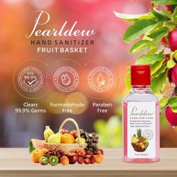 Pearldew Hand Sanitizer (Fruit Basket) |(60 ml - Pack Of 3) image 3