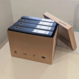 LET'S PAC - Multipurpose Storage Box with Lid - Corrugated Cardboard Organizer, Large Size - Pack of 5 image 1