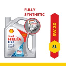 Shell Helix HX8 5W-30 API SN/CF, ACEA A3/B4 Fully Synthetic Engine Oil for Cars (5 L) image 1