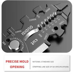 SKYTONE 24 in 1 Multi-function Plier Tools Made of Stainless Steel with 11 Screwdriver bits with Safety Hook, Bottle Opener, Multifunction Pliers for Outdoor Backpacking & Gifting. (T10) image 1
