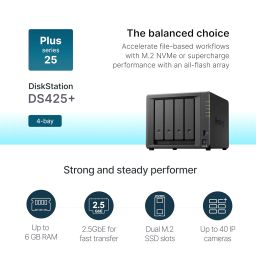 Synology 4-Bay DiskStation DS425+ (Diskless) image 1