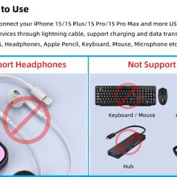 iPhone 15 Charging Adapter,USB C Male to Female Connector Type-C to 8 Pin PD Fast Charging Converter for iPhone 15 15 Pro Max 15 Plus iPad Galaxy Pixel (not for Earphone) only Charging Adapter image 3