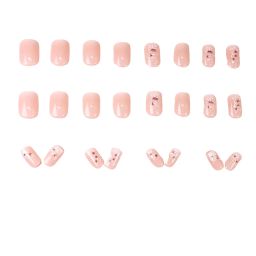 Premium Designer 24pcs Stick-on Nails set, with Easy Glue Tab application, Nails are Reusable & Unbreakable (W1107) image 3