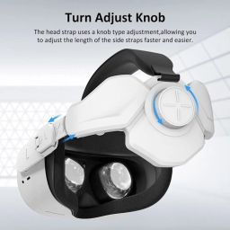 Elite Strap for Oculus Quest 2 / Meta Quest 2, Adjustable Head Pad Head Extend Strap Replacement Provides Longer Enhanced Grip, Comfortable Balance and Support Better Headset Comfort VR Accessory v3 image 1
