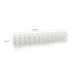 POWER CONNECT PVC Terminal Connector Strip (PA60P) 12 ways - Dual Row Electric Barrier Strip Screw Terminal Blocks for Electrical Control Electr(3) ic Wire Connecting (25) image 4