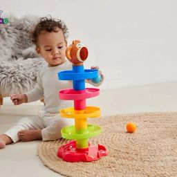 Toy Imagine Ramp Roll, Ball Drop and Roll Swirling Tower for Toddler|3 Puzzle Rattle Balls Non Toxic Material| StackToy for Kids Ages 3+: Interactive Fun Excitement (Roll Ball for Kids) image 1