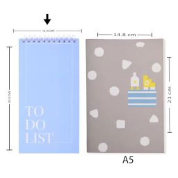 Papboo Easy to Carry To-Do List, Planner, Check list With 80 Printed Sheets Matte Finished Cover (Sky Blue) image 4
