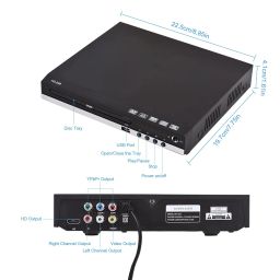 HD-229 Home DVD Player DVD CD Disc Player Digital Multimedia Player U Disk Playback HD AV Output with image 1