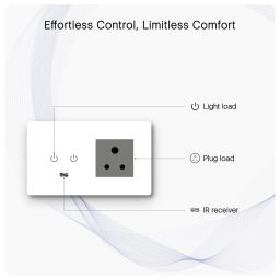 IOTICS Smart Wifi Switch Board: 1 x Switch & 1 Smart Plug Module. Touch Control, Remote, App Control. Voice Compatible with Alexa & Assistant. Smart Touch Switch Board For Home Automation (White) image 2