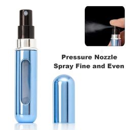 BrintNest Refillable Perfume Atomizer Portable Travel Mini Spray Bottles, Cologne Dispenser Empty Bottle Container with Bag Pack of 4 image 3