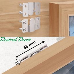 Hanging Bracket Flush Mounted Clamp | Concealed Bracket | Steel Furniture Connector Hooks | Picture Mirror Frame Hooks | Interlocking Buckle headboard Furniture Connector Hook (Set of 5) image 1