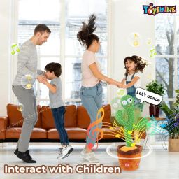 Toyshine Dancing Cactus Toy | Talking, Wriggle Singing Mimicking -Repeat What You Say with LED image 4