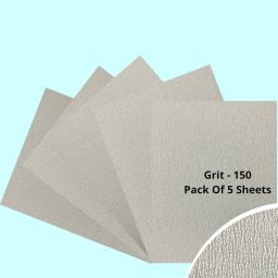 Color Zebra Grit 150 White Non Loading Sanding Paper With Minimal Clogging (Pack Of 5 Sheet). Strong Flexible Paper Backing use on Paint Sealer and Primer image 1